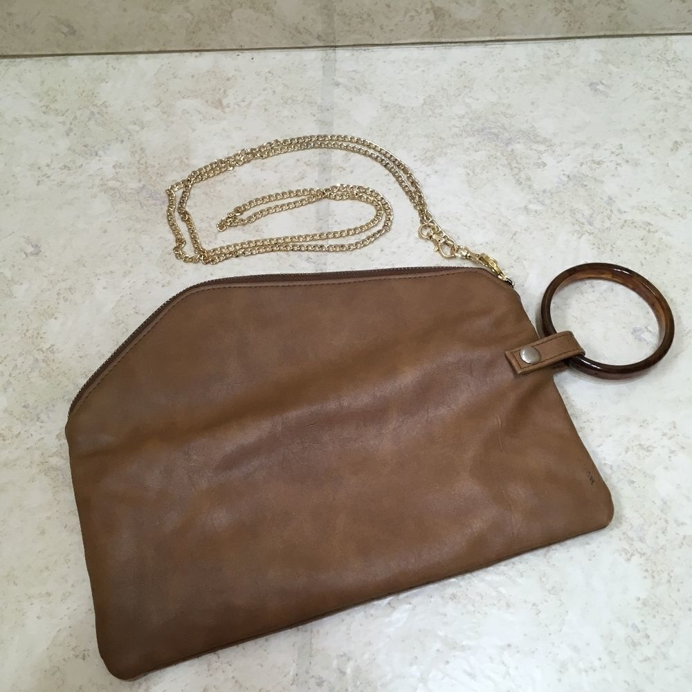 ‎MUD PIE CROSSBODY/WRISTLET BAG IN BROWN
